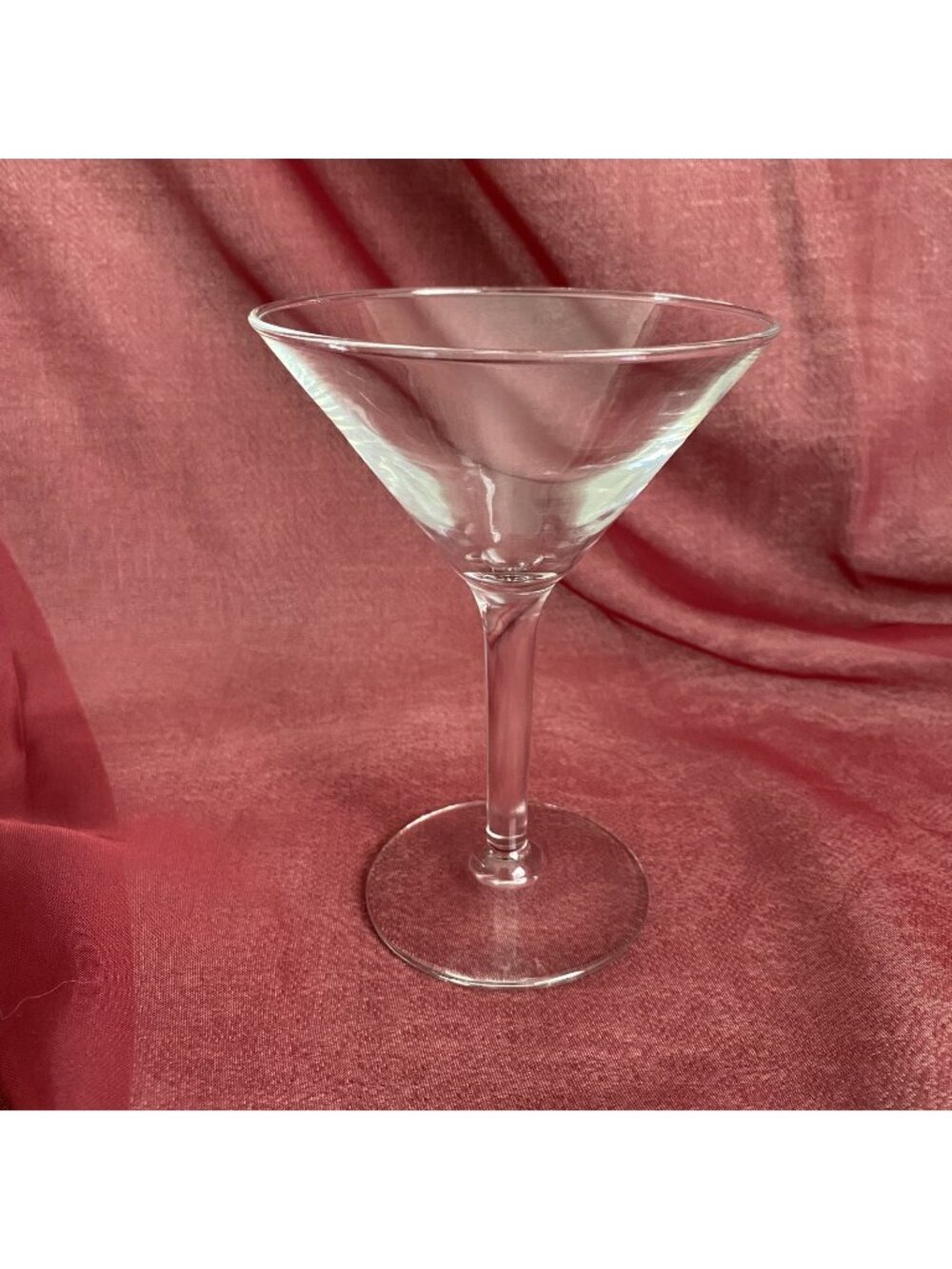 V-Shaped 5.5" Clear Glass Martini Cocktail Glasses